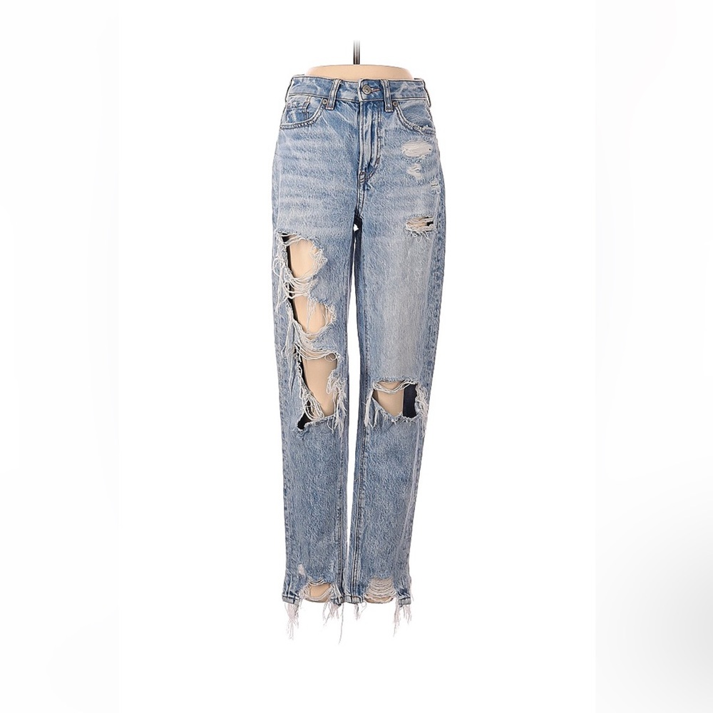 American eagle ripped baggy denim